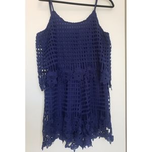 Alya Navy Lace Romper